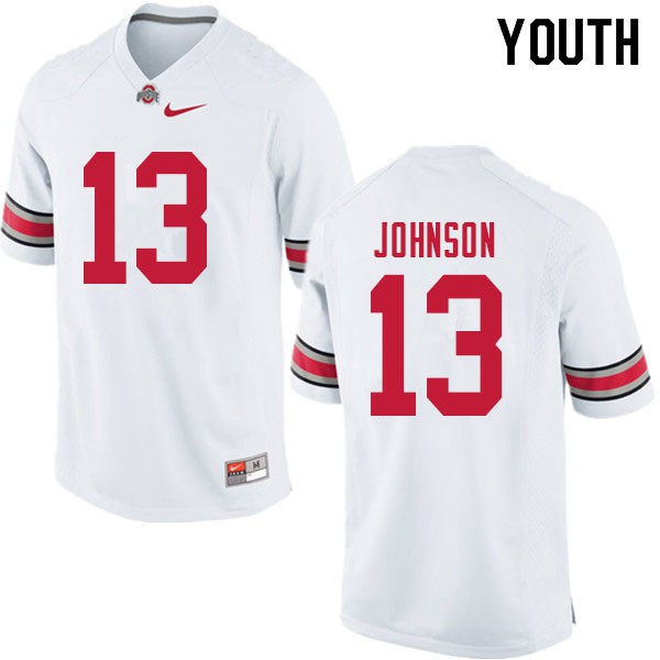 Ohio State Buckeyes #13 Tyreke Johnson Youth University Jersey White